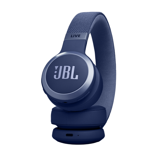 JBL Live 670NC - Blue - Wireless On-Ear Headphones with True Adaptive Noise Cancelling - Detailshot 2 image number null